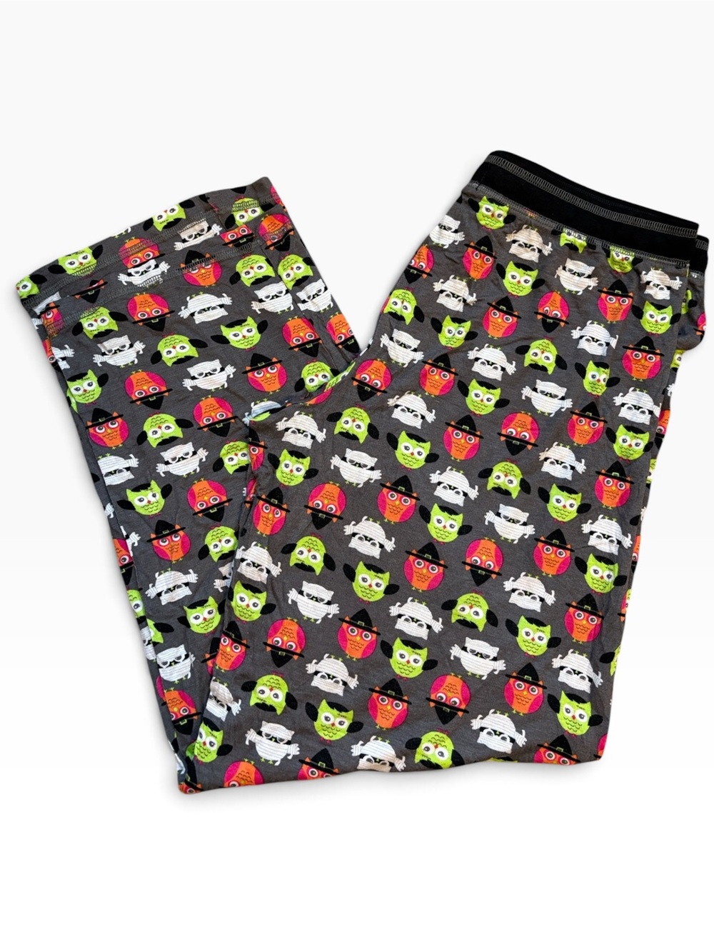 Rene Rofe Halloween Owl Pajama Pants Grey Multicolor Size Large L